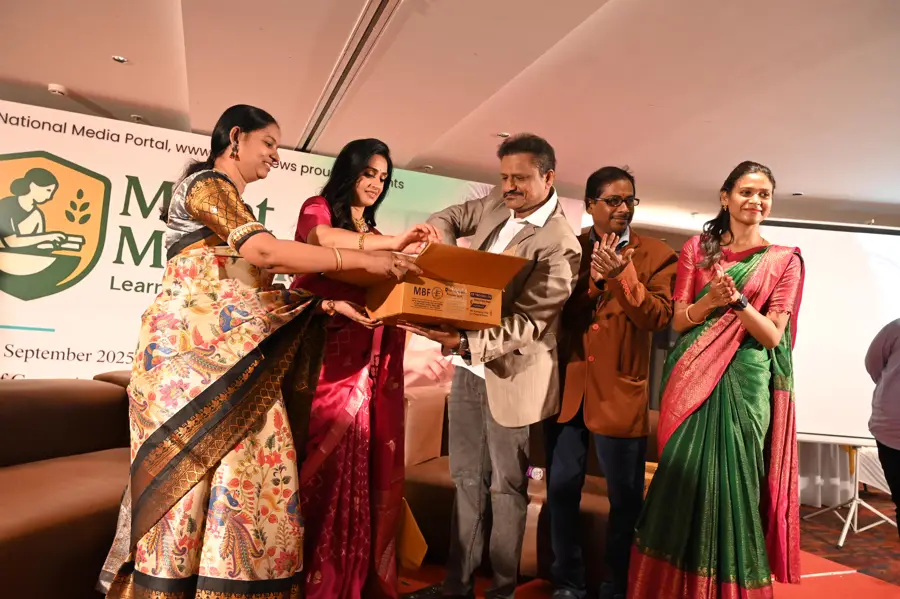 Millet Mothers product hamper handover